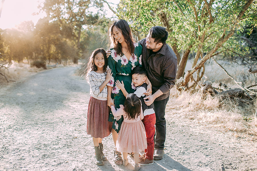 sacramento family photography family hug moment