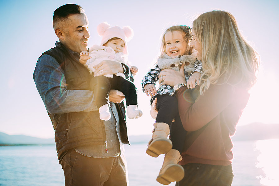 Sunny Family Photos Lake Tahoe