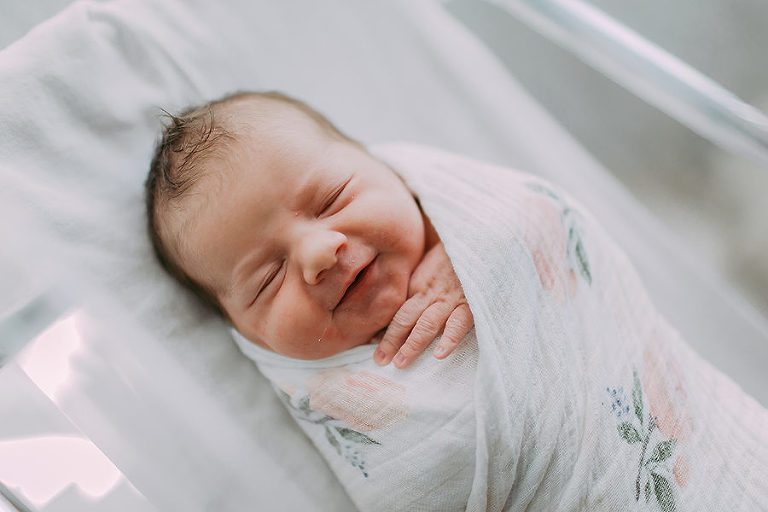 Newborn Baby Smile Sacramento Photography