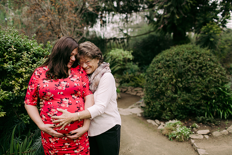 Mom and daughter maternity photograph